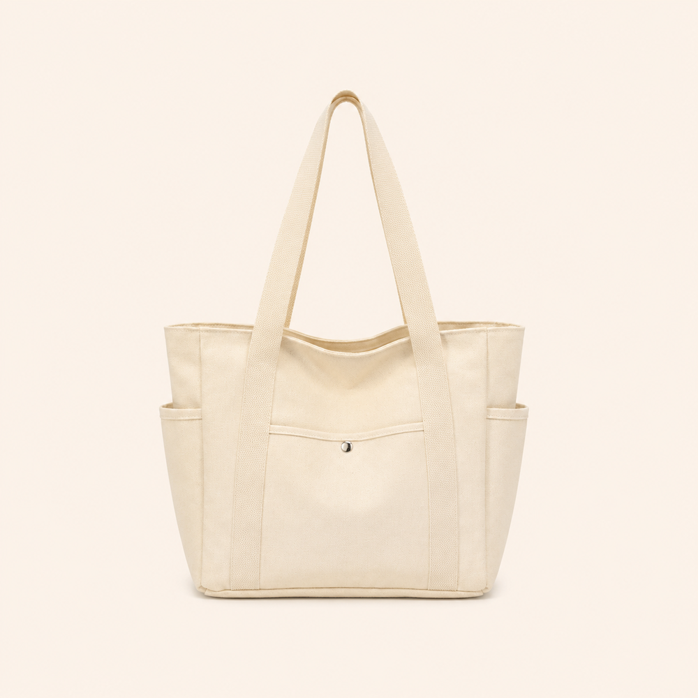 Casual Style None Solid Color Canvas Women's Square Tote Bags Picture2