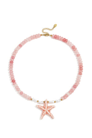 Collares De Cuentas De Vidrio Con Diseño De Estrella De Mar, Ideales Para Vacaciones O Para Disfrutar De La Playa. Colección Romántica Para Mujer. h5
