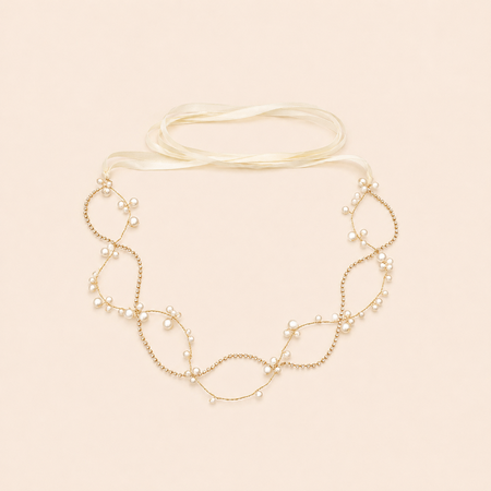 Simple Series Elegant Solid Color Lines Artificial Pearl Artificial Pearl Hair Bands 2