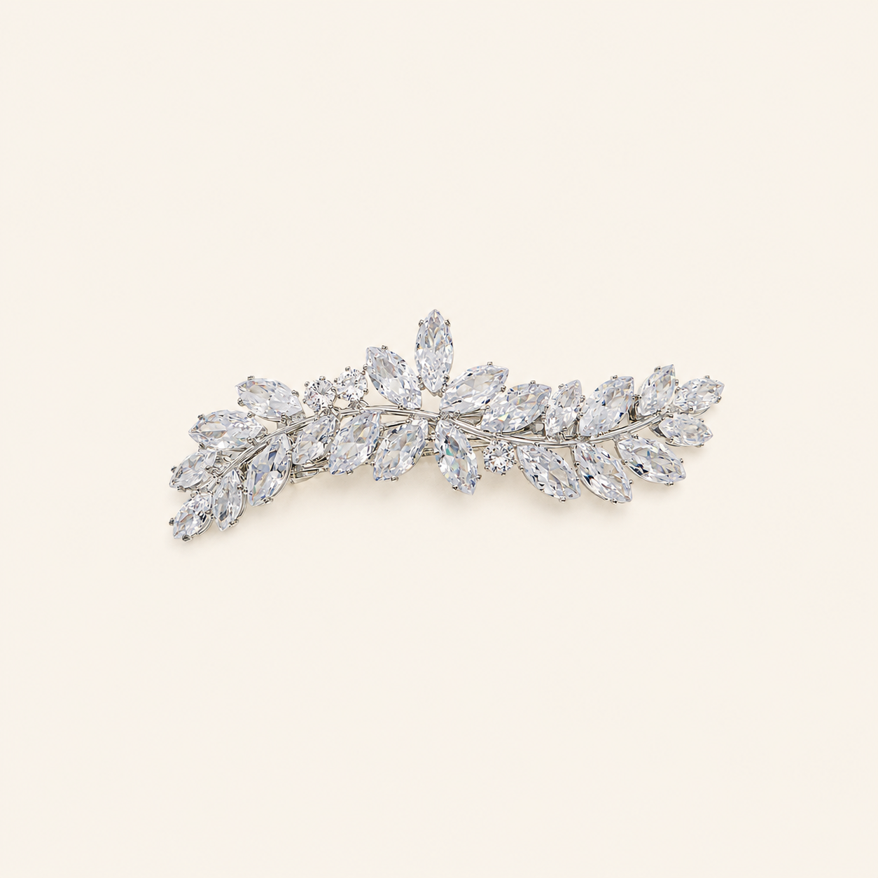 Luxurious Series Elegant Leaf Alloy Rhinestone Hair Clips