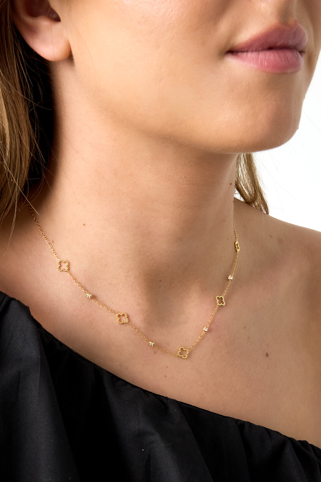 Collares con colgante de acero inoxidable Clover Simple Daily Simple Series Joyería para mujer 2
