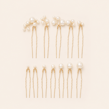 Luxurious Series Elegant Mixed Gold Color And Silver Colors Artificial Pearl Artificial Pearl Bridal Headwears 2