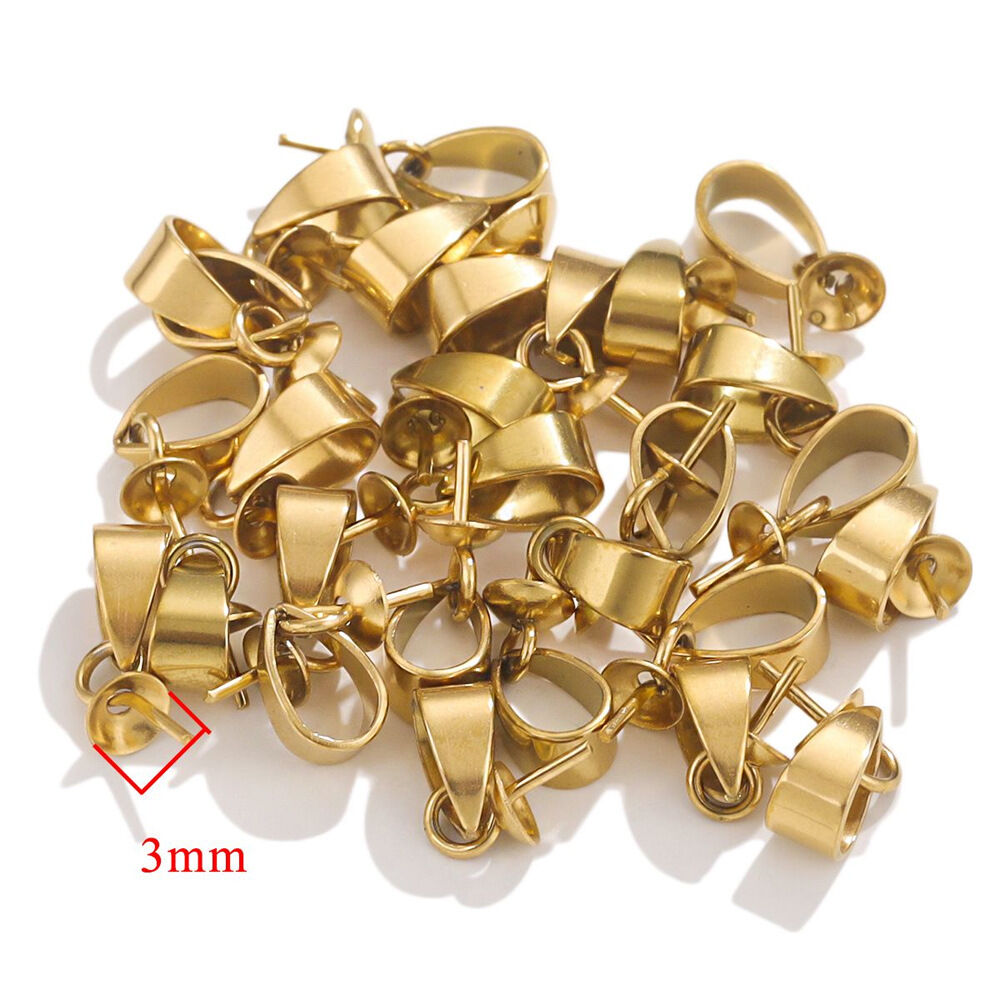 Solid Color Stainless Steel Waterproof Gold Color Jewelry Findings Picture4