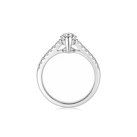 Luxurious Series Daily Irregular Shape 925 Sterling Silver Color Rhodium Plating Women's Moissanite Rings