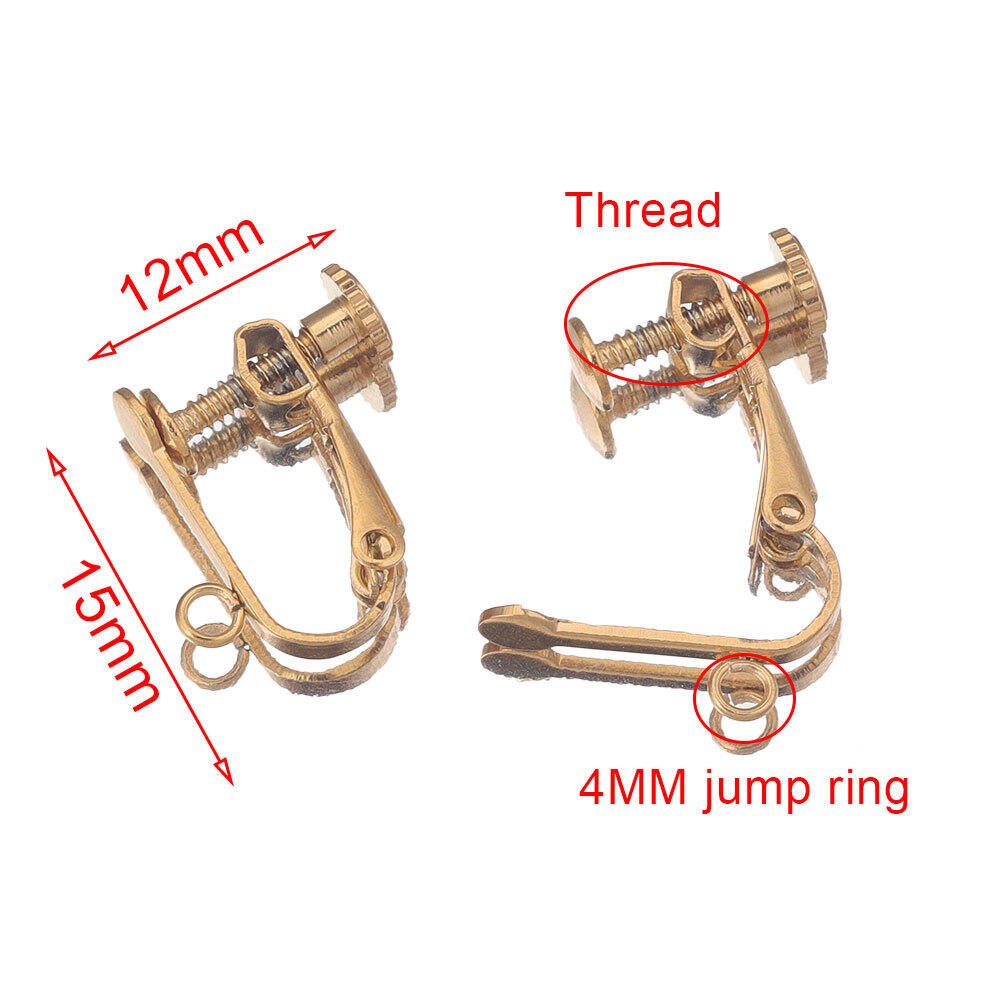 Solid Color Stainless Steel Waterproof Gold Color Earrings Findings Picture4