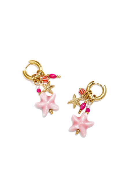 Ohrringe Aus Edelstahlperlen, Seestern-Motiv, Urlaubs- Und Romantische Serie, Damenschmuck