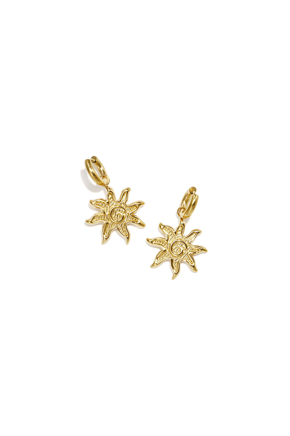 Stainless Steel Drop Earrings Sun Simple Daily Simple Series Women's Jewelry