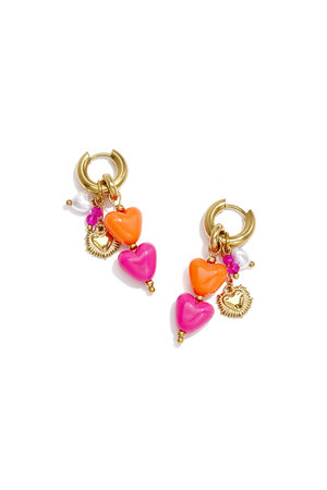 Boucles D'Oreilles En Acier Inoxydable Avec Perles En Forme De Cœur, Collection Sweet Daily Romantic, Bijoux Pour Femmes h5