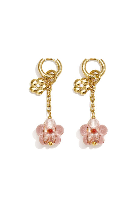 Ohrhänger Aus Edelstahl, Blumenmuster, Urlaubs- Und Romantische Serie, Damenschmuck