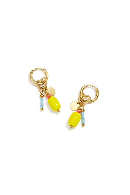 Ohrringe Aus Edelstahlperlen In Ellipsenform, Niedliche, Schlichte Alltags-Serie, Damenschmuck