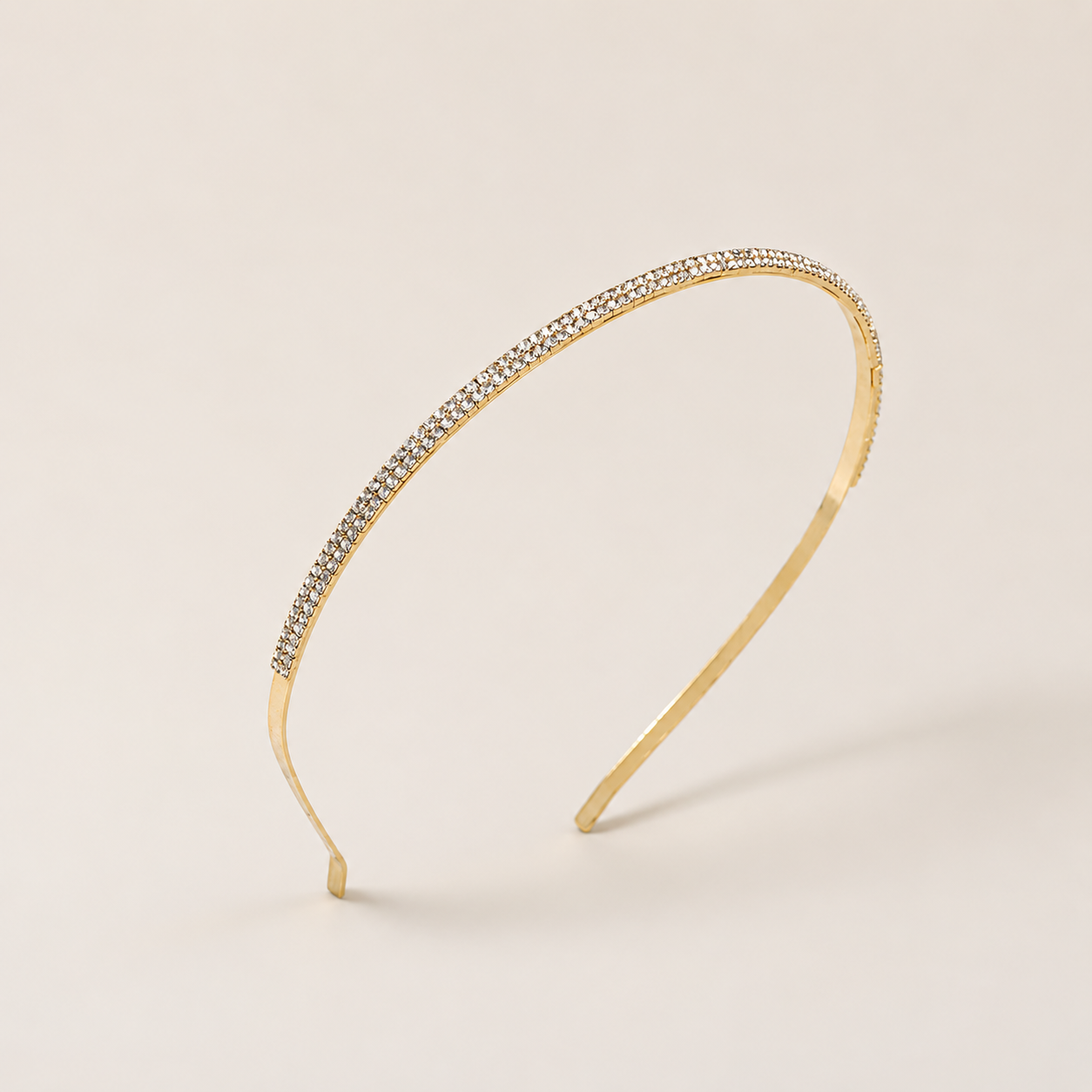 Diademas De Lujo De Aleación De Color Liso Con Diamantes De Imitación.