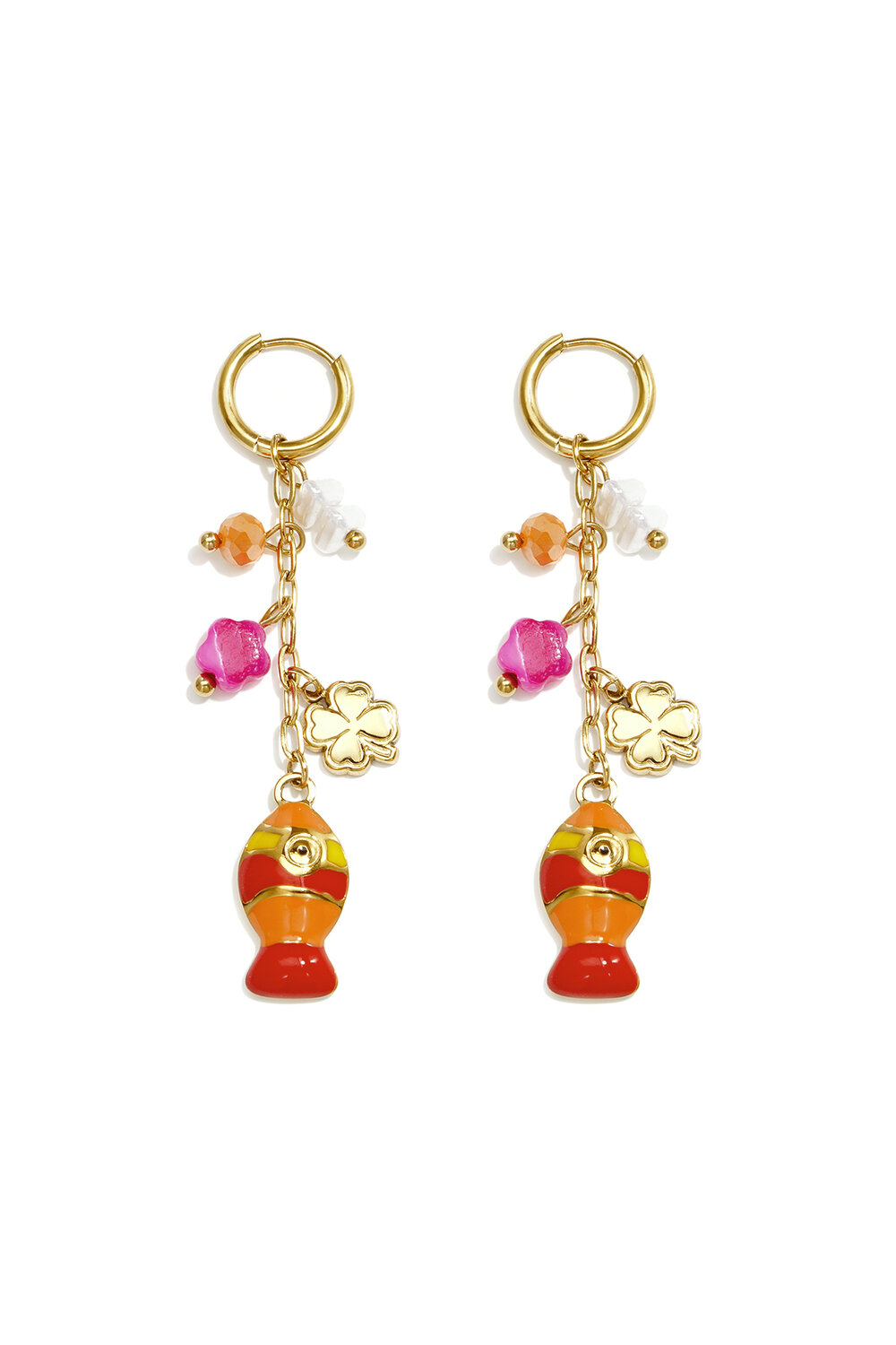 Boucles D'Oreilles Pendantes En Acier Inoxydable, Motif Poisson, Collection Romantique Quotidienne, Bijoux Pour Femmes