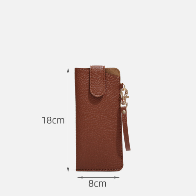 Simple Series Daily Solid Color Premium Quality Pu Sunglasses Storage Bag h5Picture5
