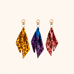 Simple Series Retro Solid Color Leopard Print Gradient Color Fabric Bag Charms h5 Picture2