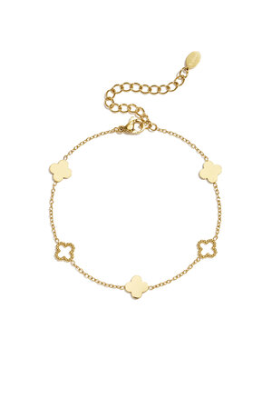Charm-Armbänder Aus 14-Karätig Vergoldetem Edelstahl, Clover Simple Daily Simple Serie, Damenschmuck h5