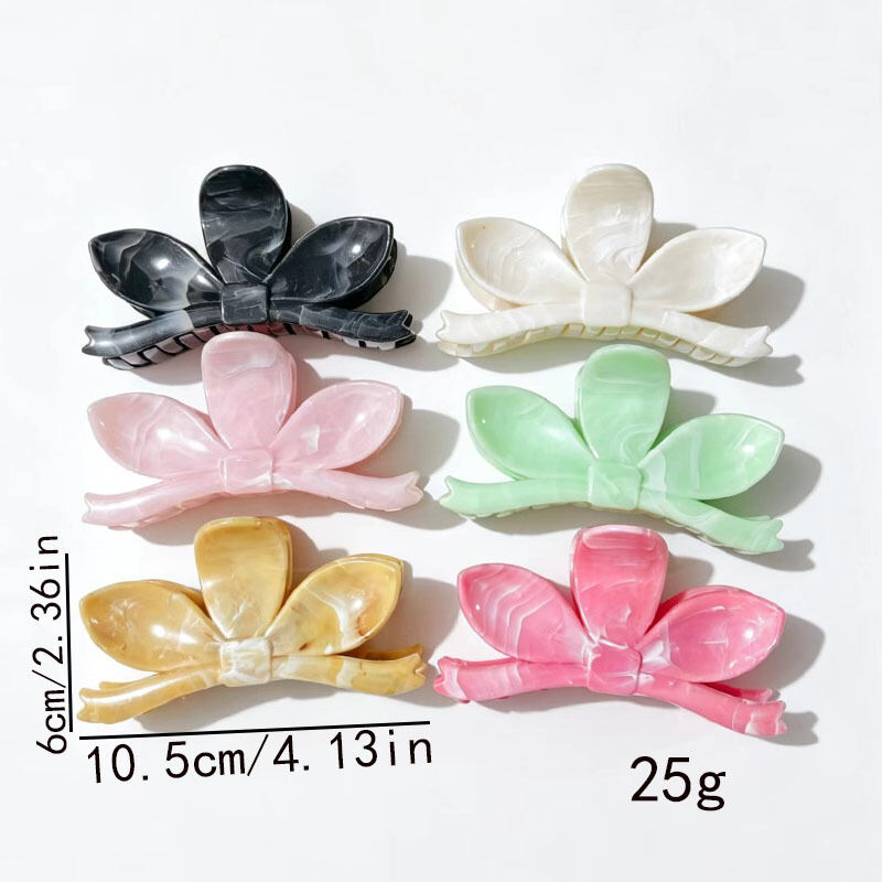 Simple Series Sweet Flower Solid Color Gradient Color Resin Hair Claws h5 Picture5