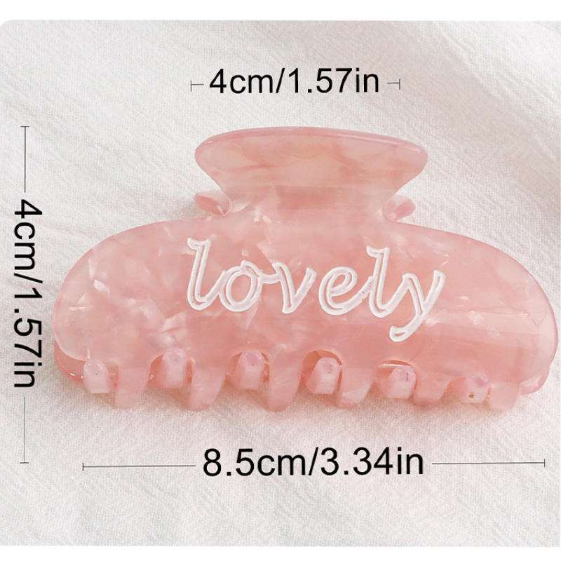 Simple Series Daily Letter Gradient Color Pvc Hair Claws Picture5
