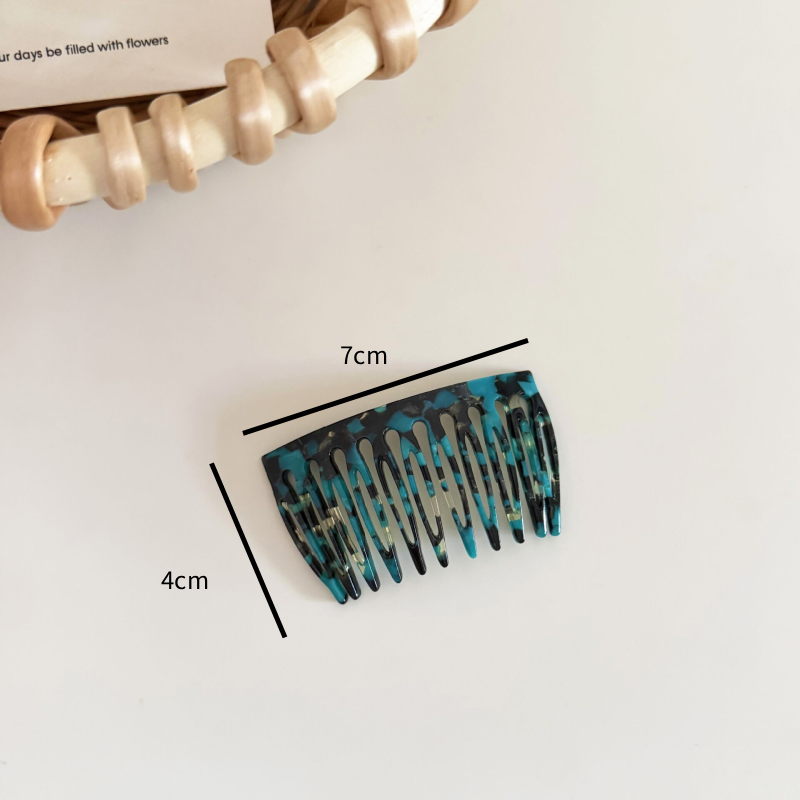 Simple Series Daily Leopard Print Mixed Color Gradient Color Acetate Hair Combs Picture4