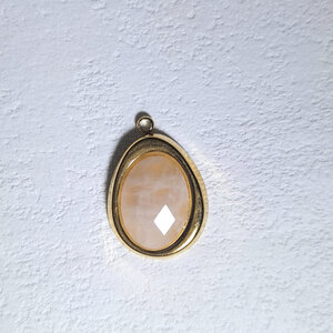Colgantes Para Mujer Con Forma De Gota, Piedras Naturales, Acero Inoxidable Y Color Dorado. h5
