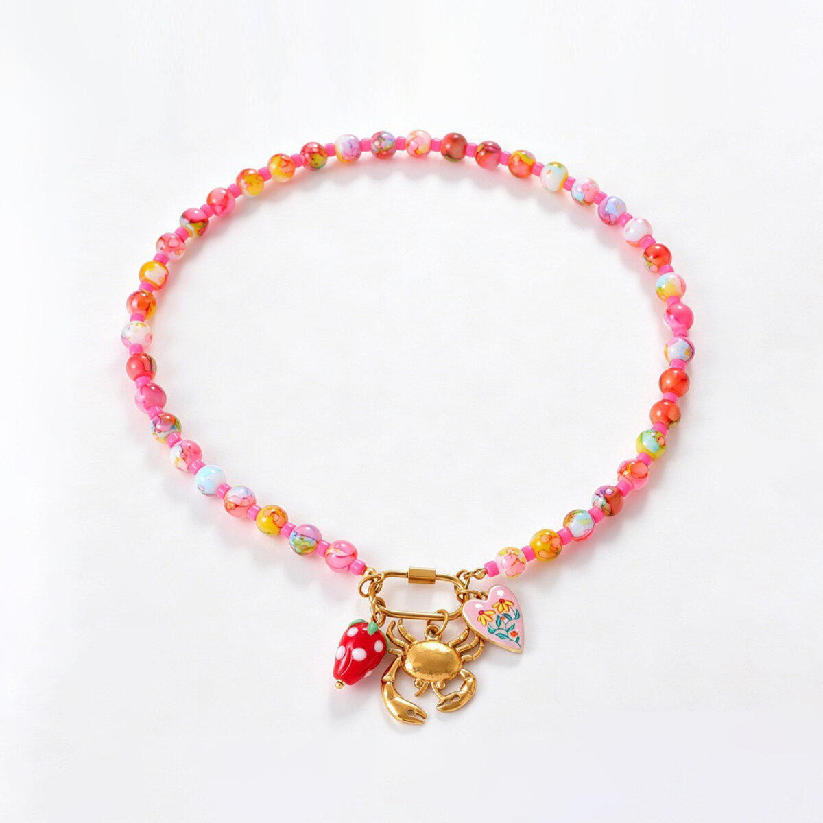 Collares De Cuentas De Resina Con Forma De Pez, Estilo Oceánico, De La Serie Romántica &Quot;Vacaciones&Quot;. Imagen2