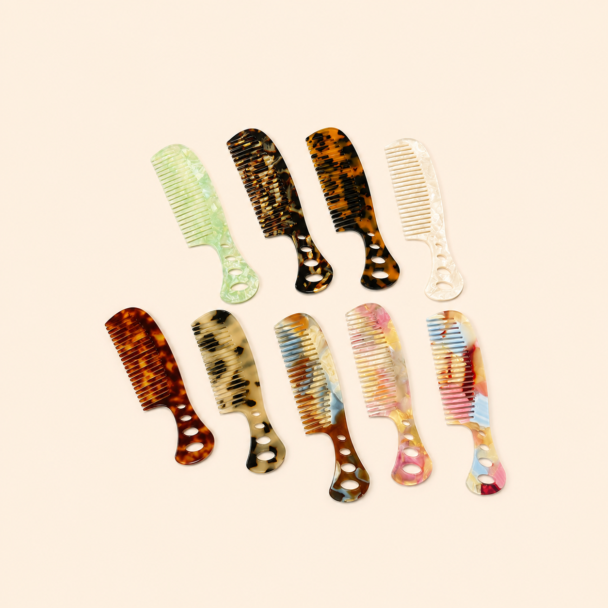 Serie Semplice Stampa Leopardata Quotidiana Colore Misto Sfumato Pettini In Acido Acetico