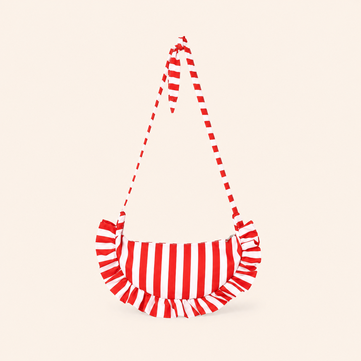 Bolsos De Hombro Tipo Almohada De Poliéster Con Rayas Fruncidas De Estilo Casual Para Mujer 2