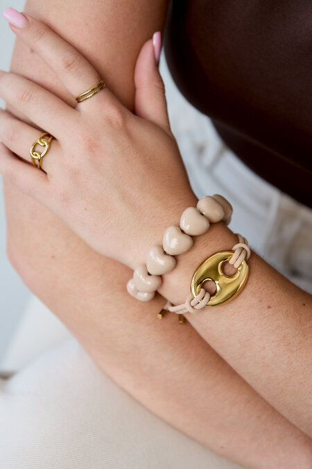 Satin Cord Bracelet With Button Detail 2