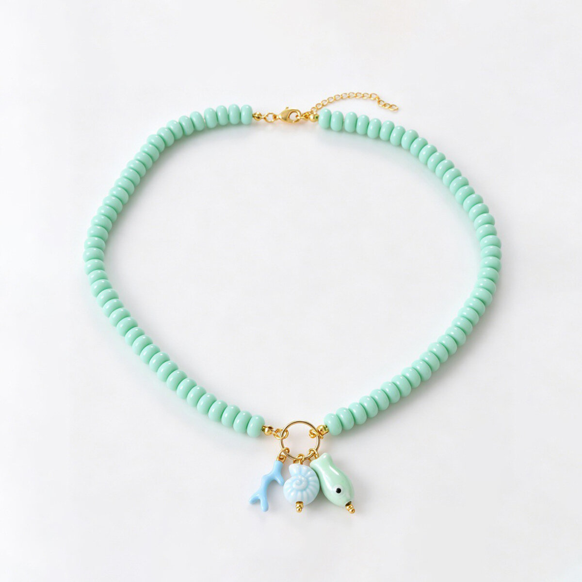 Collares De Mujer Con Cuentas De Resina Y Diseño De Peces De La Serie Romántica &Quot;Vacaciones&Quot; Imagen2