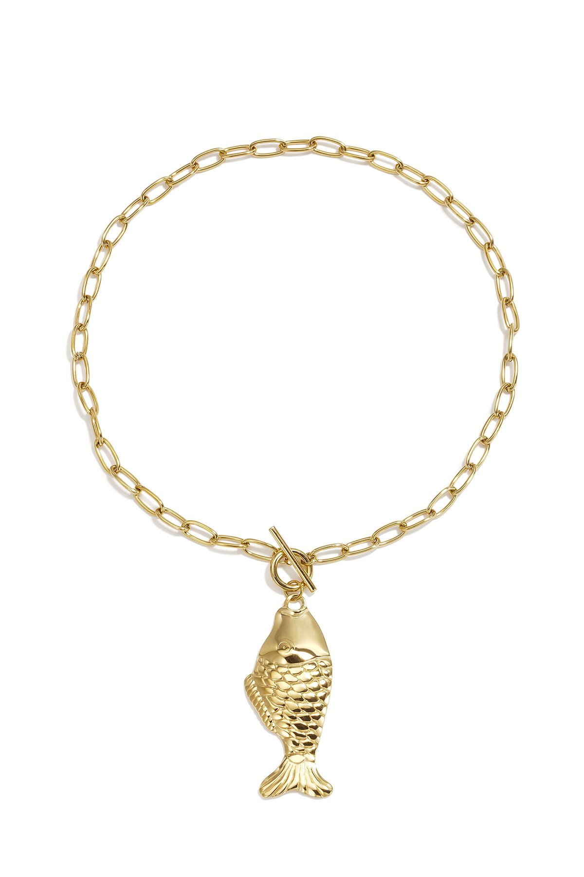 Collane con ciondolo a forma di pesce in acciaio inossidabile, serie Simple Daily Simple, gioielli da donna