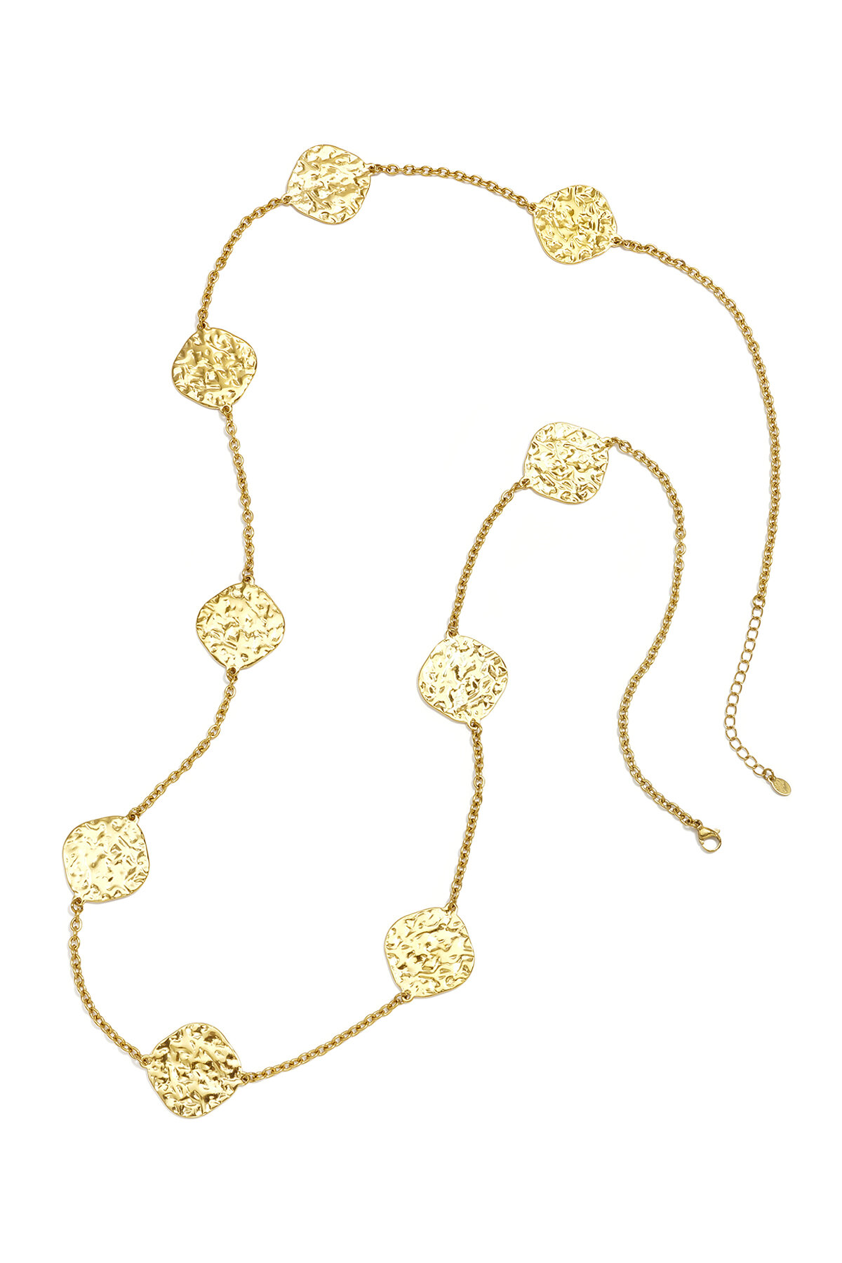 Lange Halskette Aus Edelstahl, Geometrische Form, Schlichte Alltags-Serie, Damenschmuck Bild3