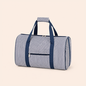 Casual Style Printed Stripe Cotton Women's Round Sports & Travel Bags h5 Picture2