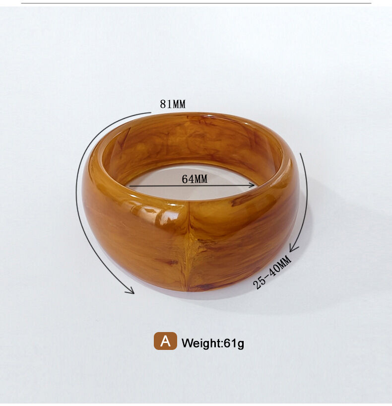 Brazaletes De Resina Con Degradado De Color Para Mujer