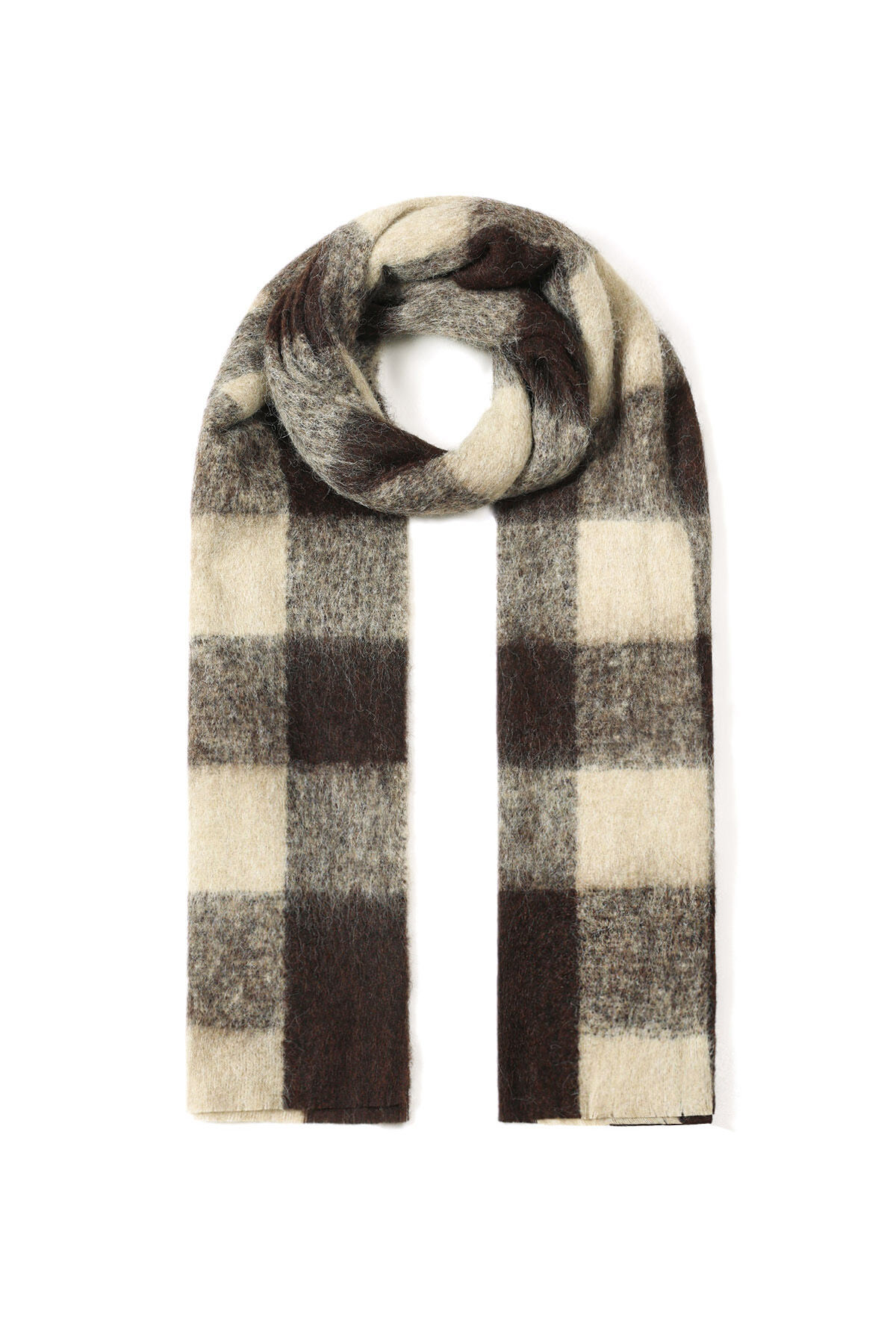 Winterschals, kariert, schlicht, Polyester, Alltagsaccessoires