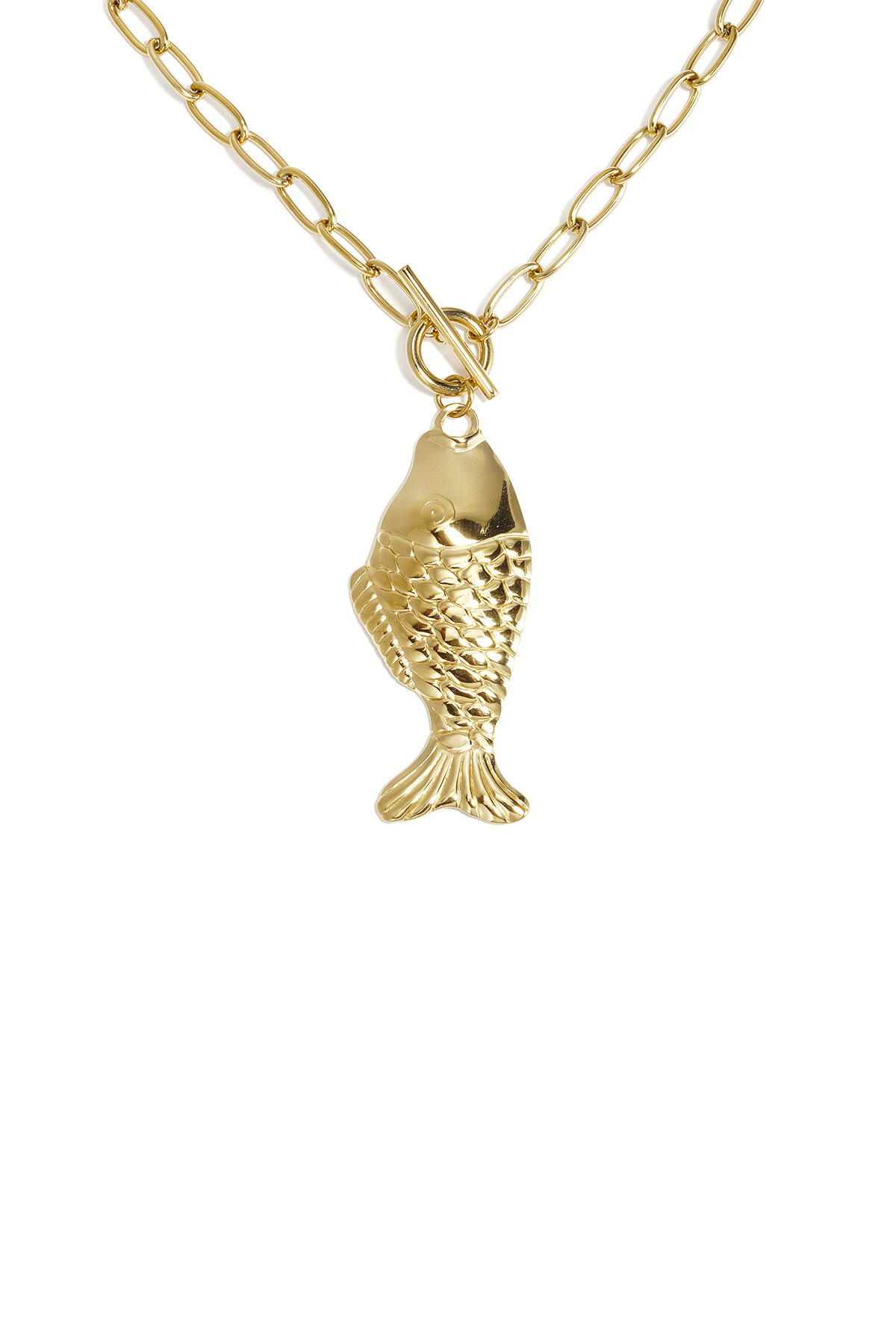 Collane Con Ciondolo A Forma Di Pesce In Acciaio Inossidabile, Serie Simple Daily Simple, Gioielli Da Donna h5 Immagine3