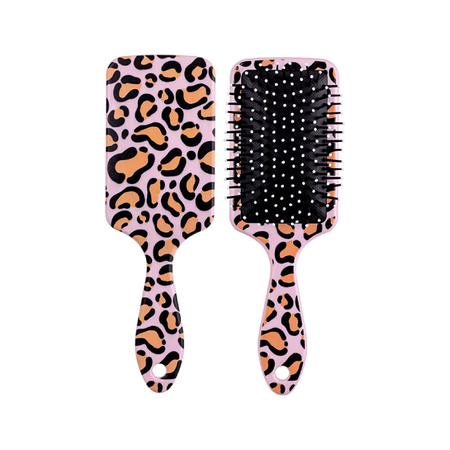 Peines De Plástico De Colores Variados Con Estampado De Leopardo Retro De La Serie Simple