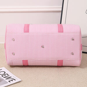 Casual Style Printed Stripe Cotton Women's Round Sports & Travel Bags h5 Picture4