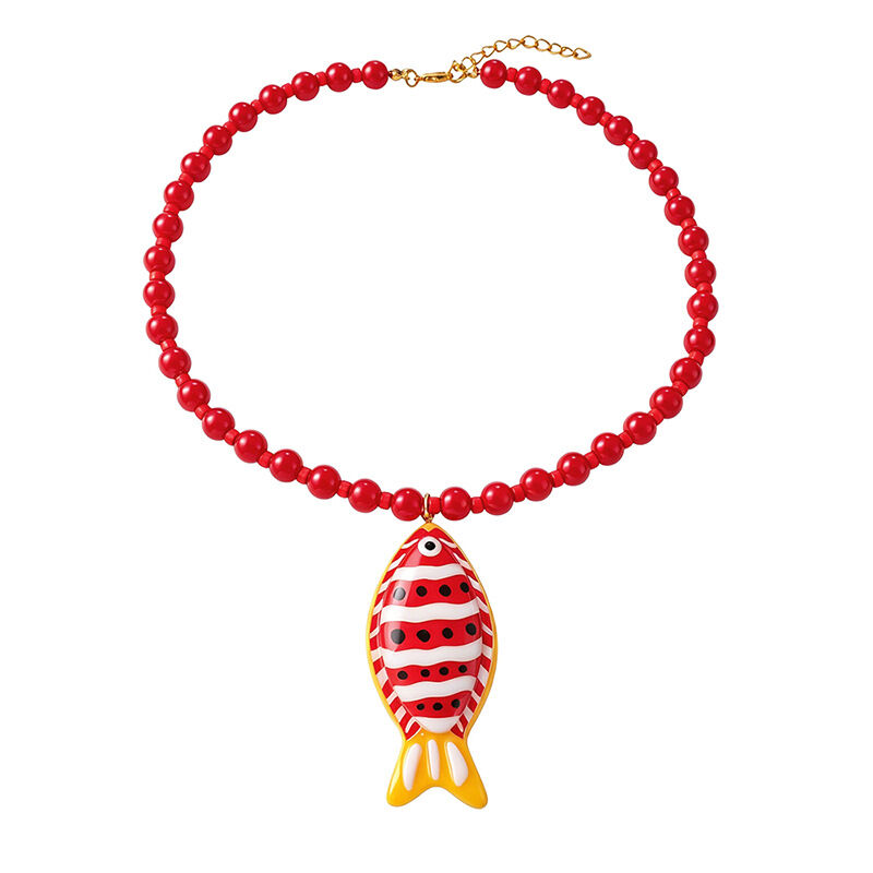 Ethnic Series Vacation Beads Fish Resin Women's Beaded Necklaces h5Picture2