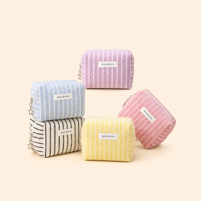 Bolsas De Maquillaje De Poliéster Simple Series Daily Stripe