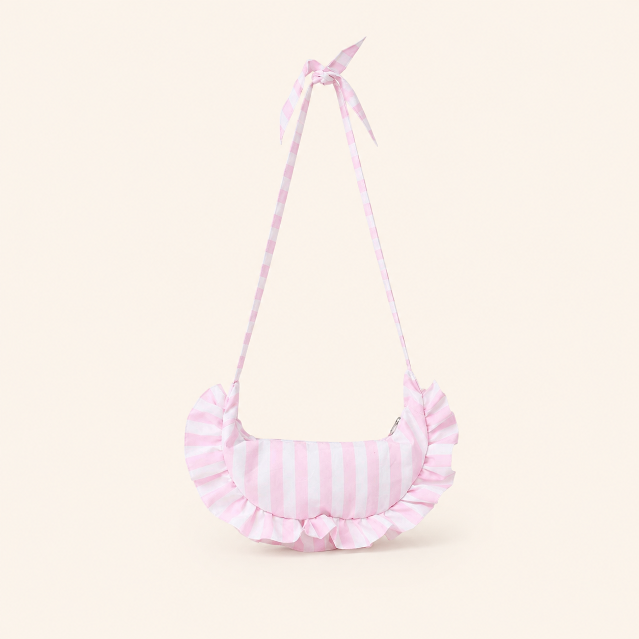 Bolsos De Hombro Tipo Almohada De Poliéster Con Rayas Fruncidas De Estilo Casual Para Mujer