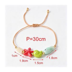 Pulseras Trenzadas De Cerámica Con Forma De Pez, Estilo Oceánico, Para Mujer. h5
