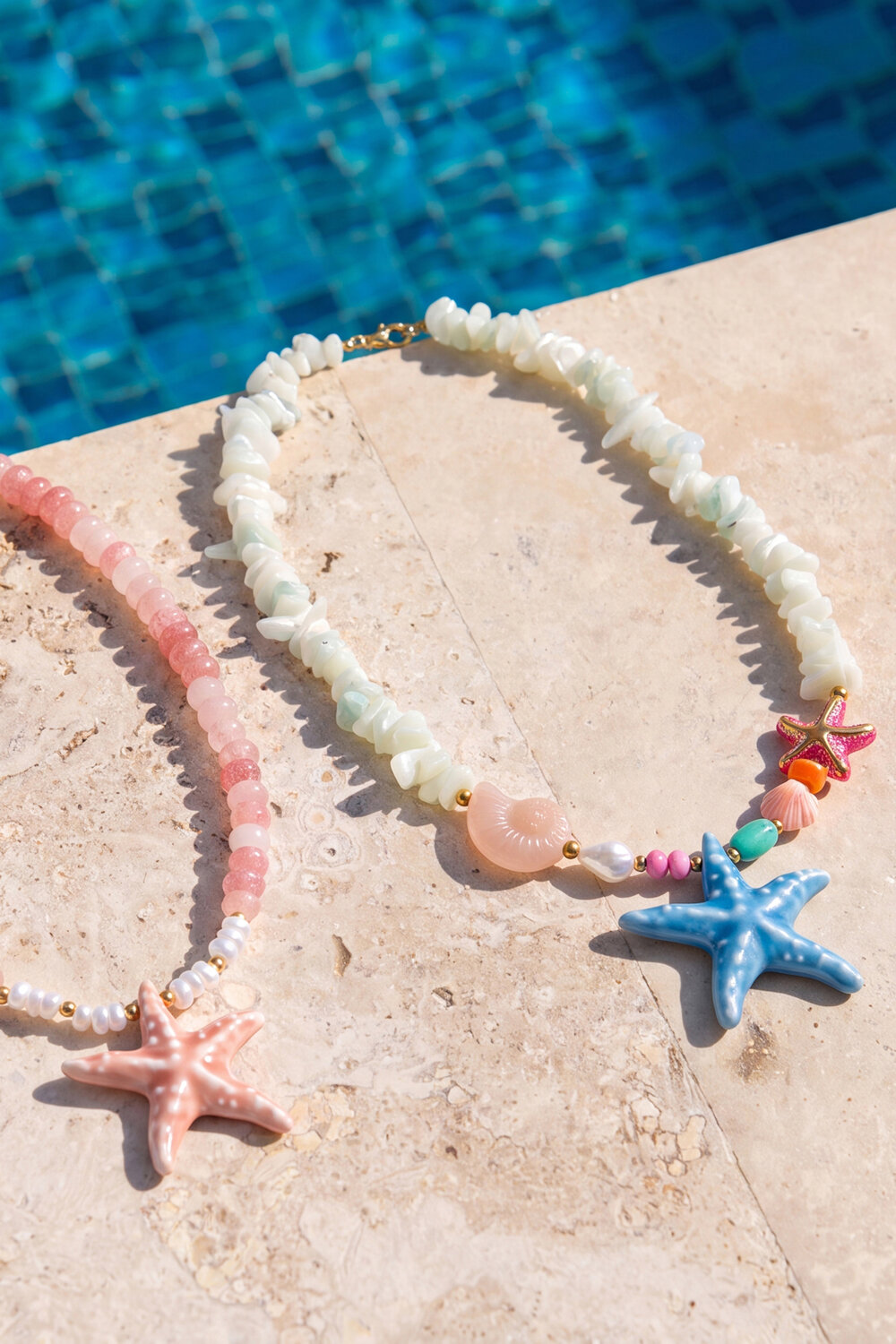 Glass Beaded Necklaces Starfish Vacation Holiday/Beach Romantic Series Women's Jewelry h5Picture2