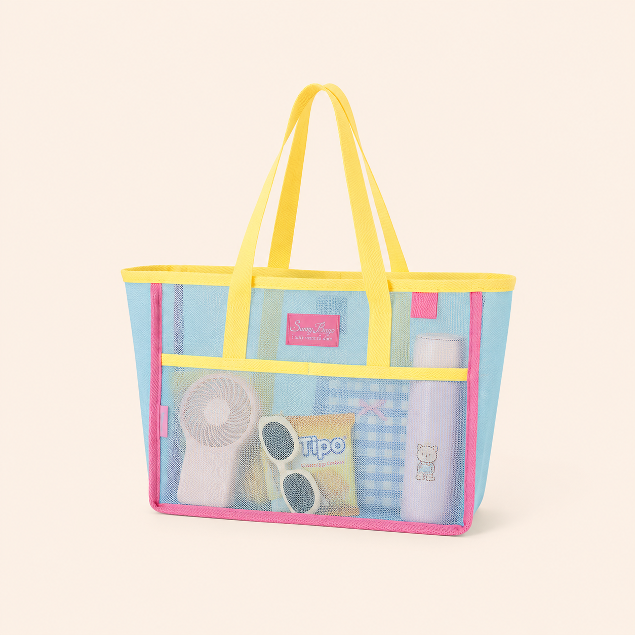 Bolsos De Mano/Shopper Para Mujer De Estilo Casual, De Pvc/Poliéster Tejido Transparente Calado De Colores Mixtos. 2