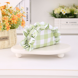 Bolsas De Maquillaje De Poliéster Con Estampado A Cuadros Sencillos De La Serie Sweet Plaid h5