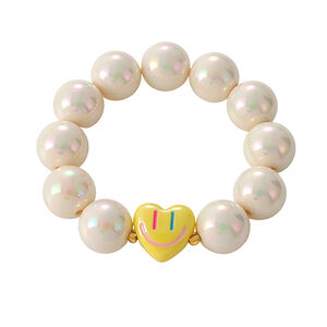 Tatlı Boncuklu Gülen Yüz Akrilik Kadın Boncuklu Bileklikler h5 Resim2