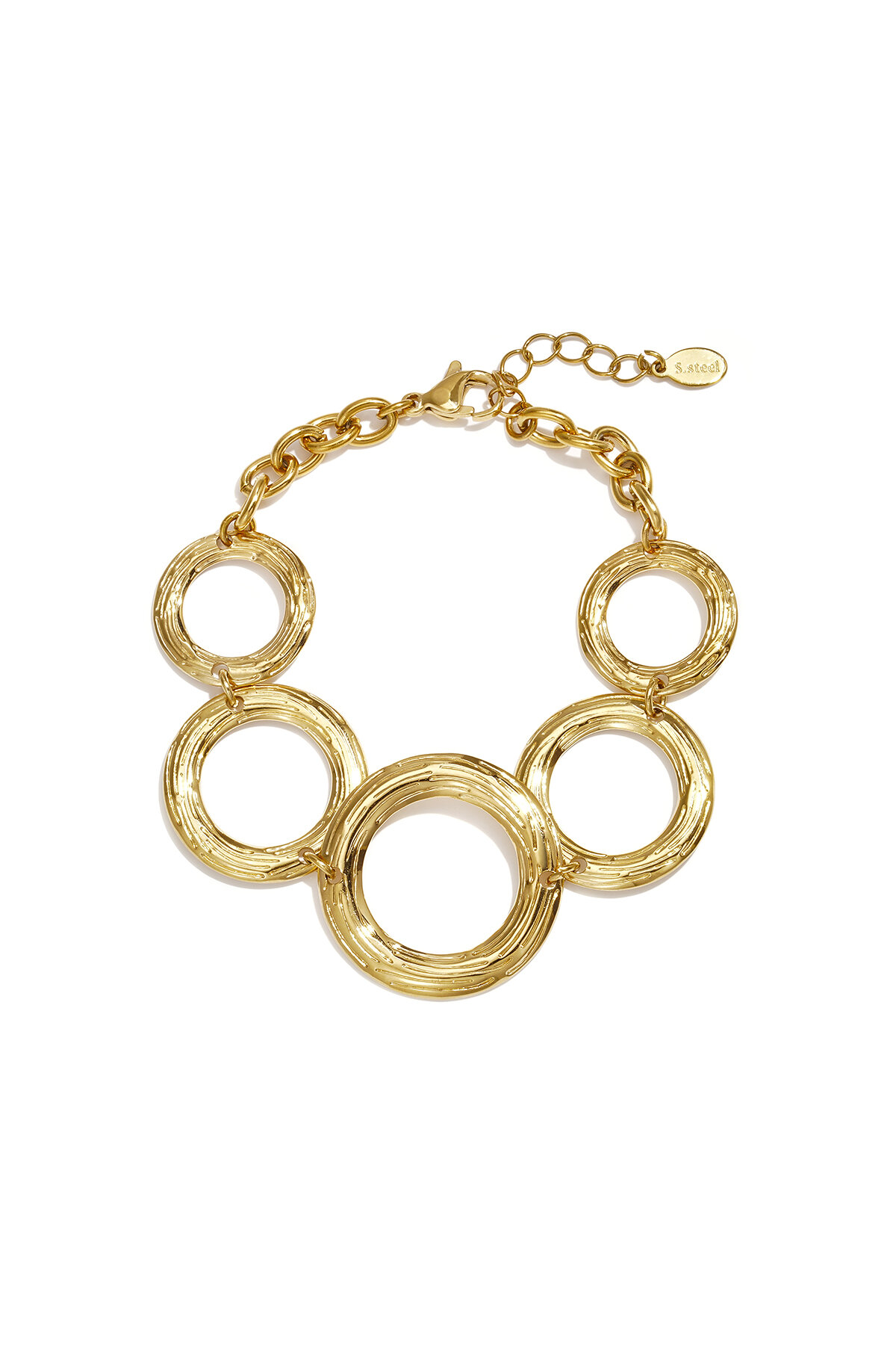 Edelstahl-Kettenarmbänder, Circle Daily Simple Serie, Damenschmuck h5 