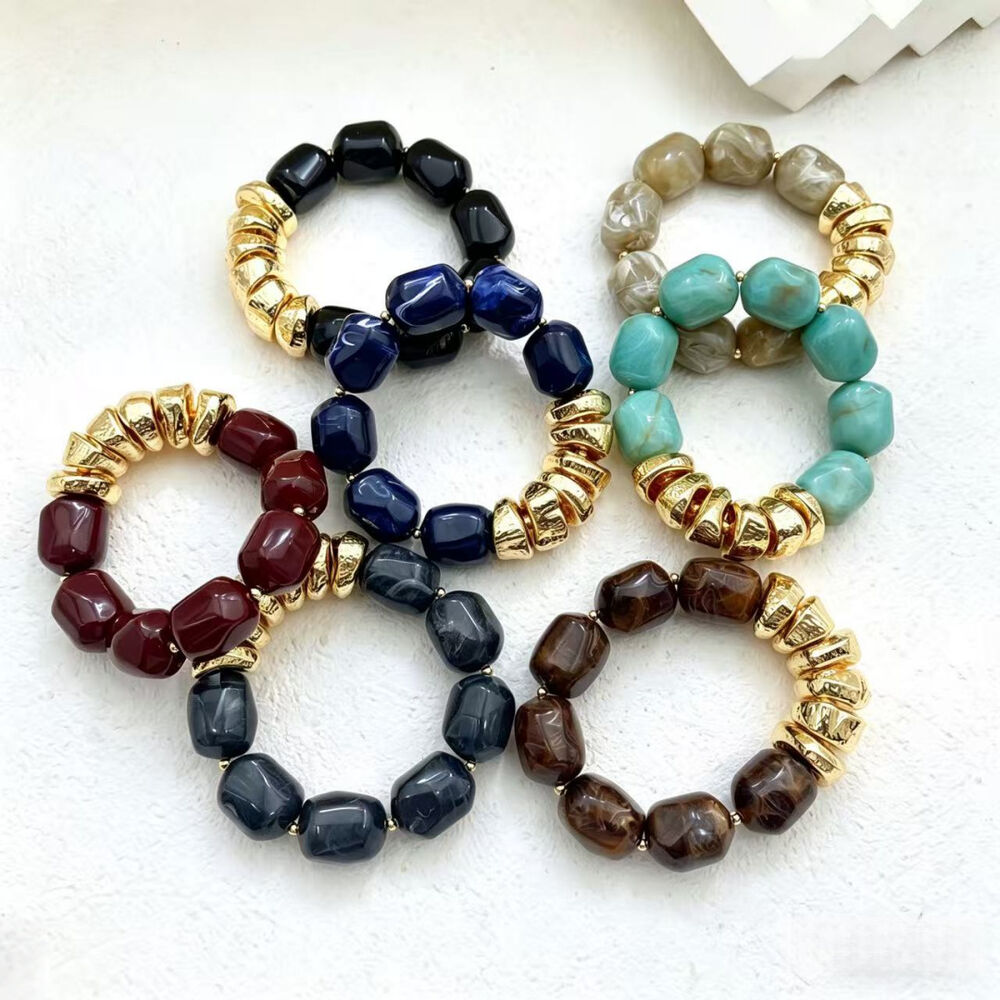 Retro Beads Acrylic Women's Beaded Bracelets Picture3