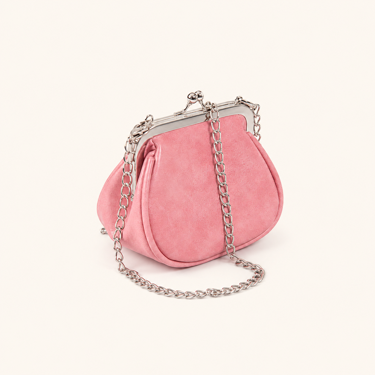 Casual Style Metal Hardware Solid Color Premium Quality Pu Women's Round Bag Crossbody Bags