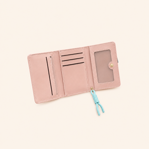 Casual Style Patchwork Letter Heart Mixed Color Premium Quality Pu Women's Square Bag Wallets & Card Holders h5 Picture2
