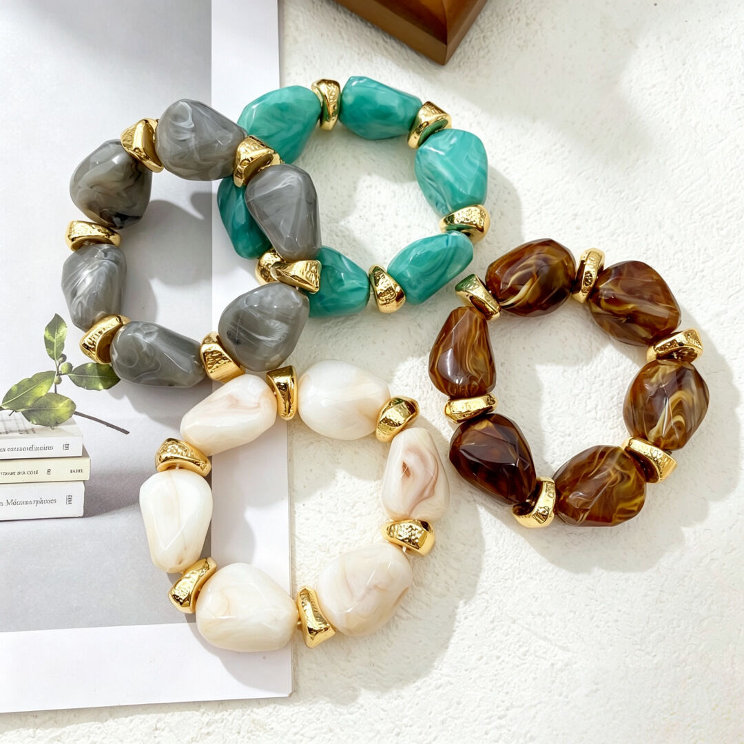 Retro Beads Acrylic Women's Beaded Bracelets Picture2