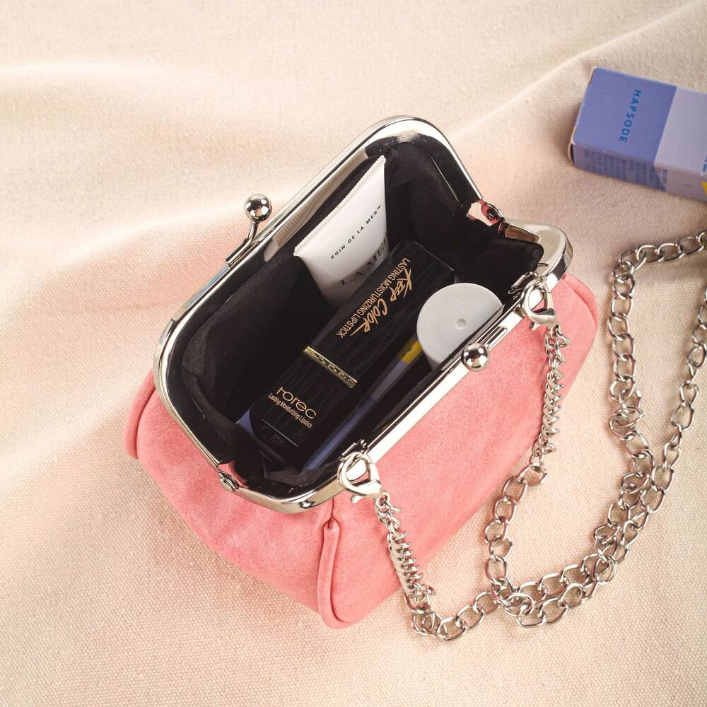 Casual Style Metal Hardware Solid Color Premium Quality Pu Women's Round Bag Crossbody Bags h5Picture2